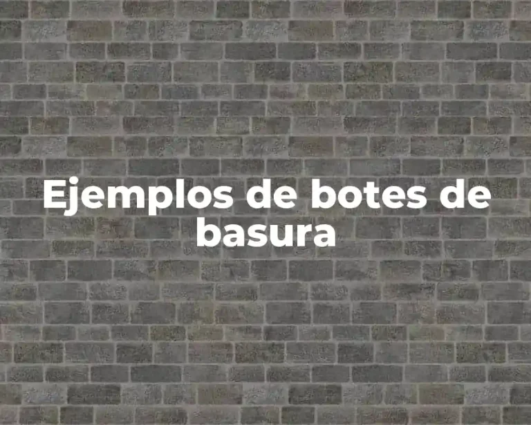 Ejemplos de botes de basura