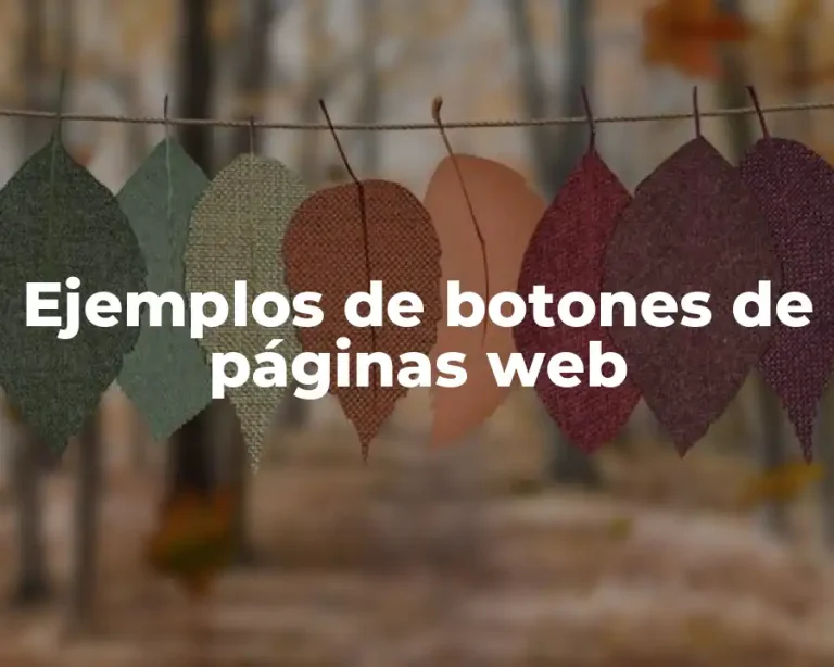 Ejemplos de botones de páginas web