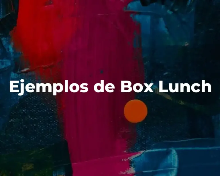 Ejemplos de Box Lunch
