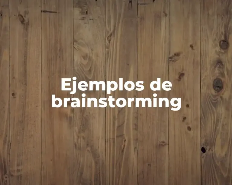 Ejemplos de brainstorming