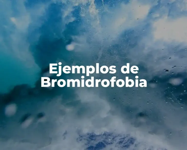 Ejemplos de Bromidrofobia