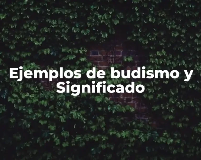 Ejemplos de budismo y Significado