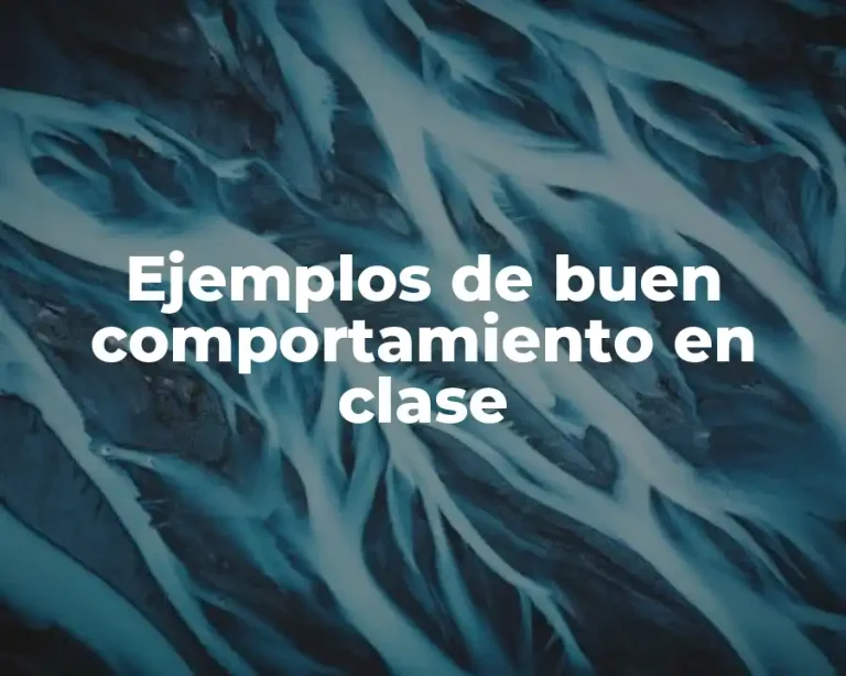Ejemplos de buen comportamiento en clase