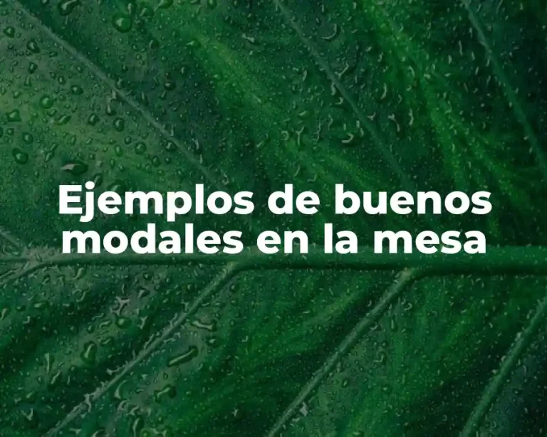 Ejemplos de buenos modales en la mesa