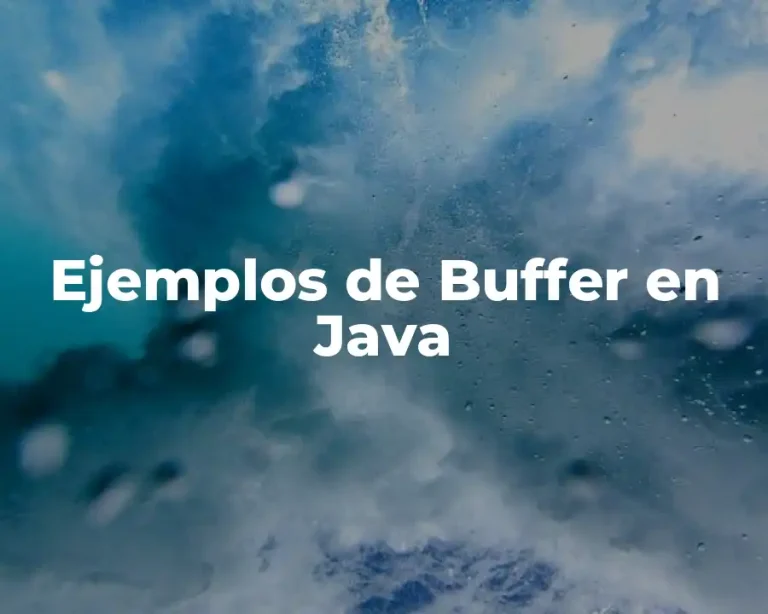 Ejemplos de Buffer en Java