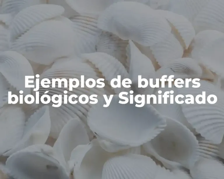 Ejemplos de buffers biológicos y Significado