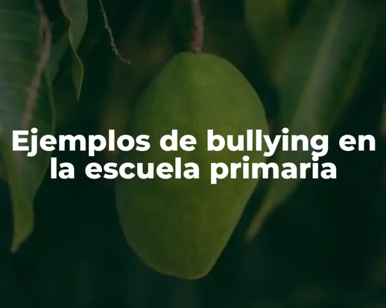 Ejemplos de bullying en la escuela primaria