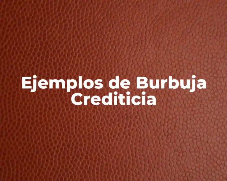 Ejemplos de Burbuja Crediticia