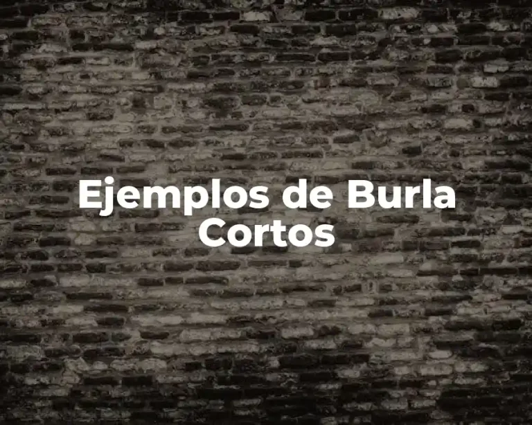 Ejemplos de Burla Cortos
