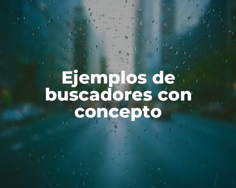Ejemplos de buscadores con concepto