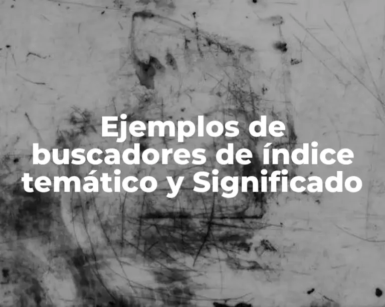 Ejemplos de buscadores de índice temático y Significado