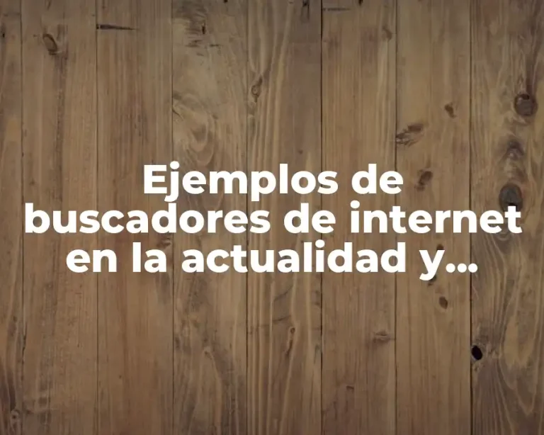 Ejemplos de buscadores de internet en la actualidad y Significado