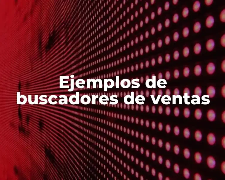 Ejemplos de buscadores de ventas