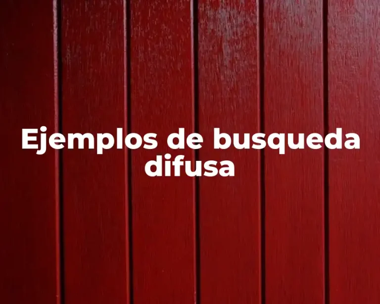 Ejemplos de busqueda difusa
