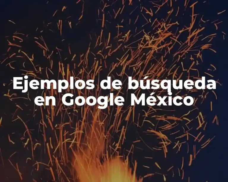 Ejemplos de búsqueda en Google México
