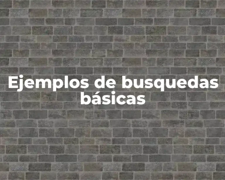 Ejemplos de busquedas básicas