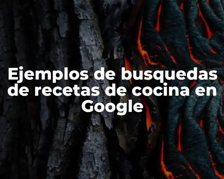 Ejemplos de busquedas de recetas de cocina en Google