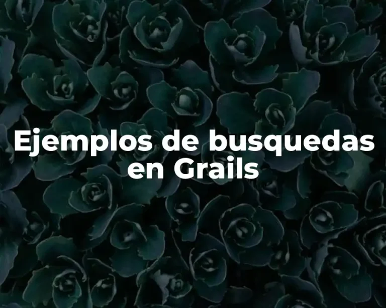 Ejemplos de busquedas en Grails