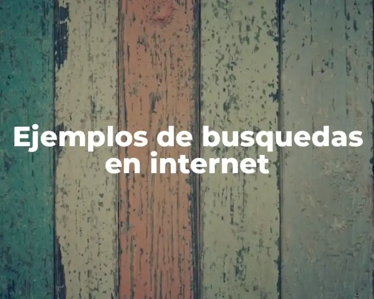 Ejemplos de busquedas en internet