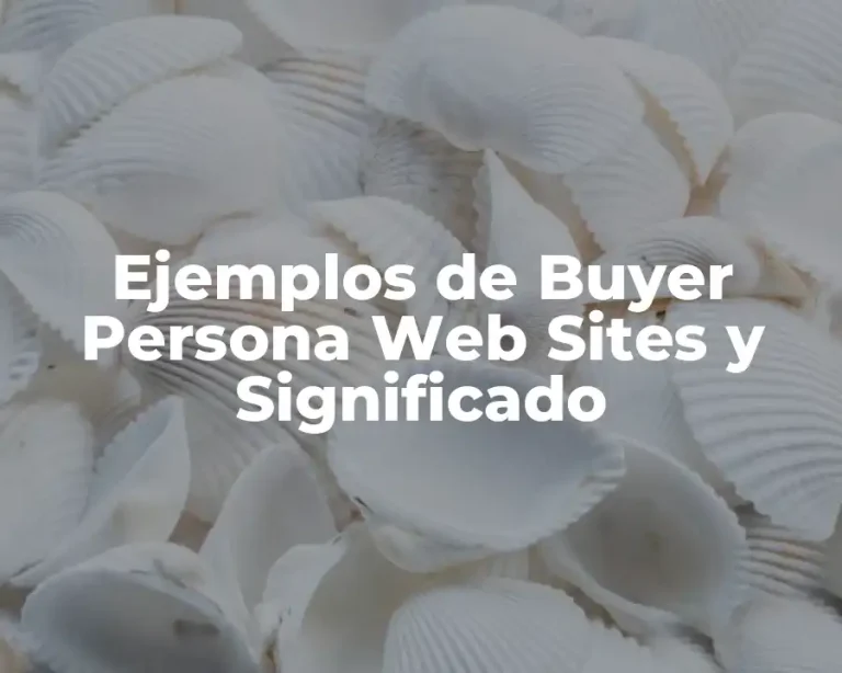 Ejemplos de Buyer Persona Web Sites y Significado