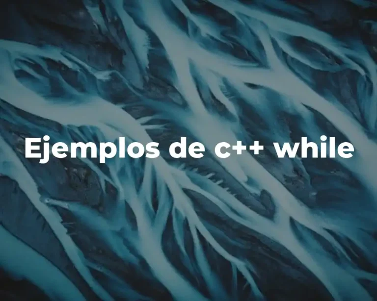 Ejemplos de c++ while