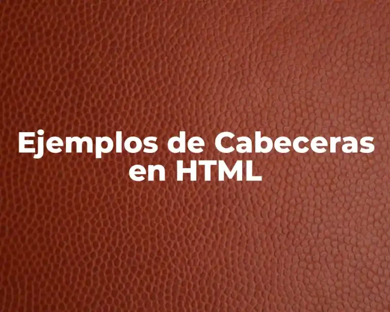 Ejemplos de Cabeceras en HTML