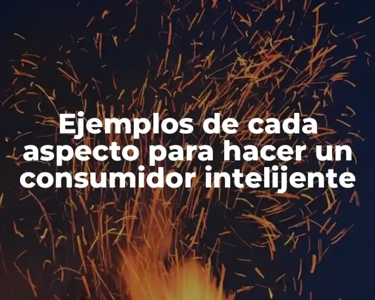 Ejemplos de cada aspecto para hacer un consumidor intelijente