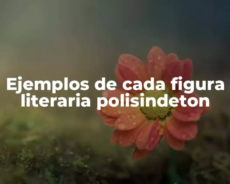 Ejemplos de cada figura literaria polisindeton
