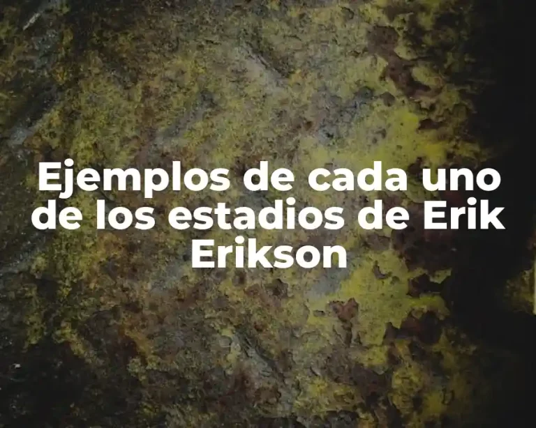 Ejemplos de cada uno de los estadios de Erik Erikson