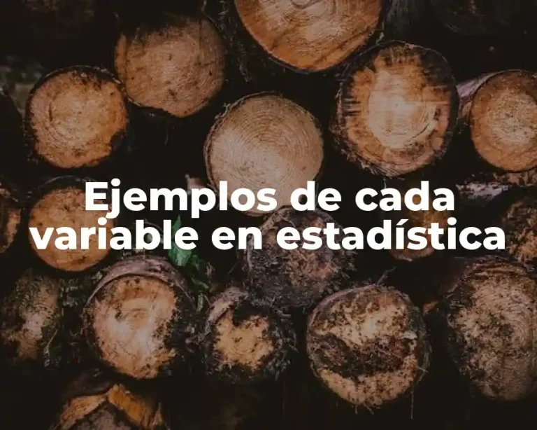 Ejemplos de cada variable en estadística