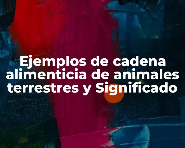 Ejemplos de cadena alimenticia de animales terrestres y Significado