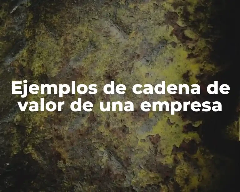 Ejemplos de cadena de valor de una empresa