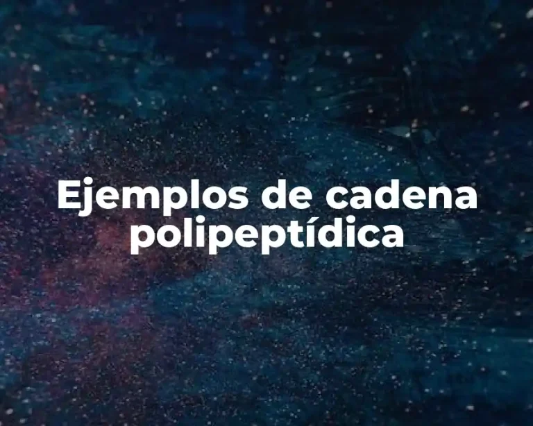 Ejemplos de cadena polipeptídica