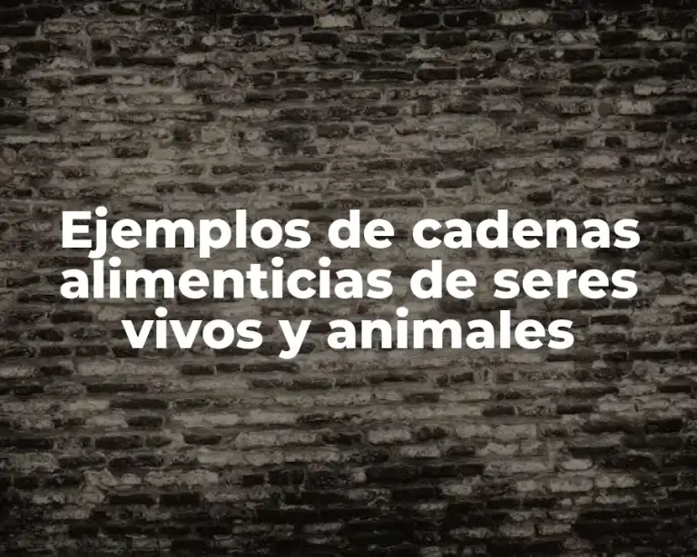 Ejemplos de cadenas alimenticias de seres vivos y animales