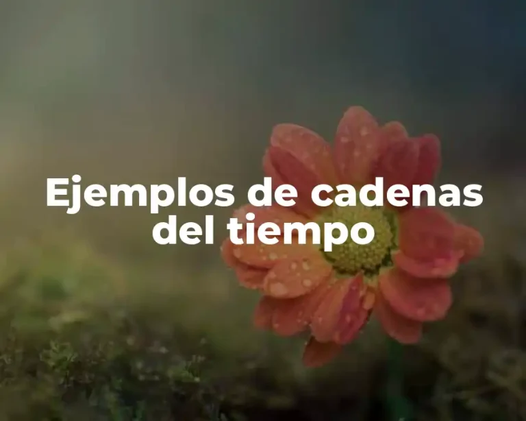 Ejemplos de cadenas del tiempo