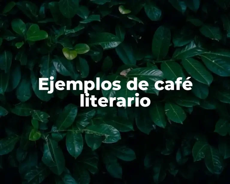 Ejemplos de café literario