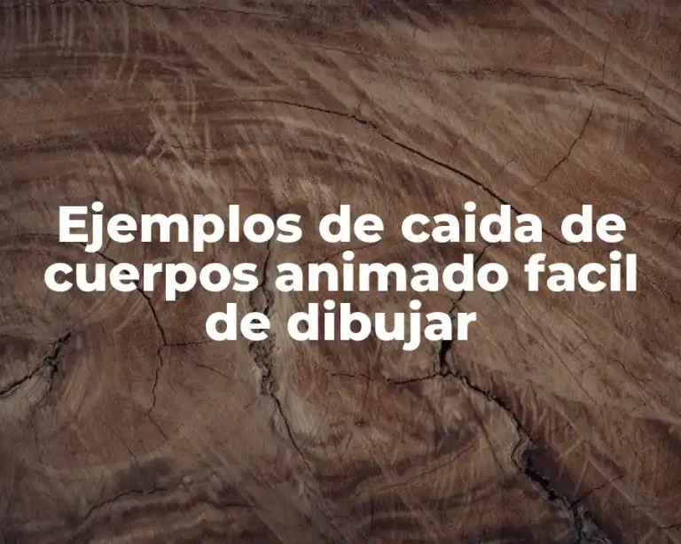 Ejemplos de caida de cuerpos animado facil de dibujar