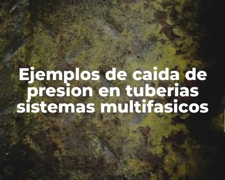 Ejemplos de caida de presion en tuberias sistemas multifasicos