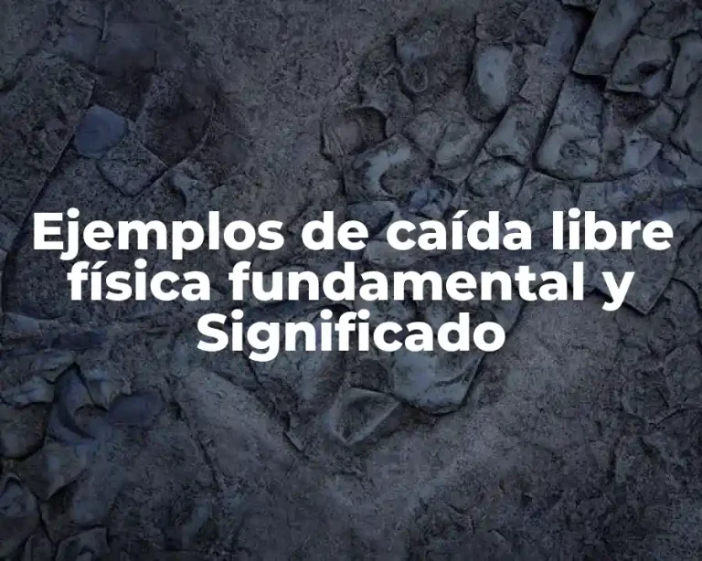 Ejemplos de caída libre física fundamental y Significado