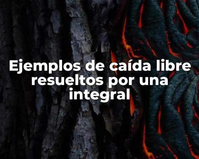 Ejemplos de caída libre resueltos por una integral