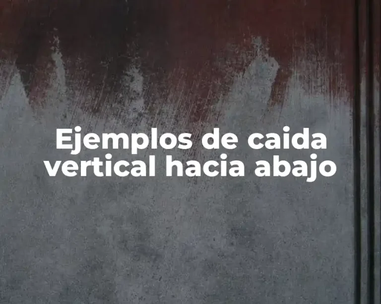Ejemplos de caida vertical hacia abajo