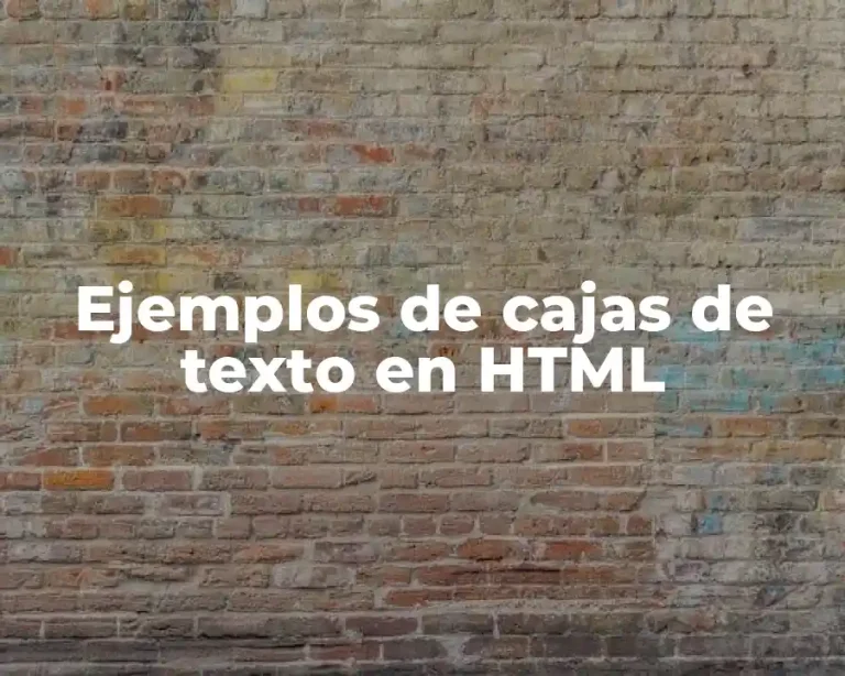 Ejemplos de cajas de texto en HTML