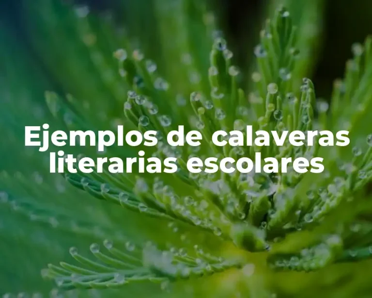 Ejemplos de calaveras literarias escolares
