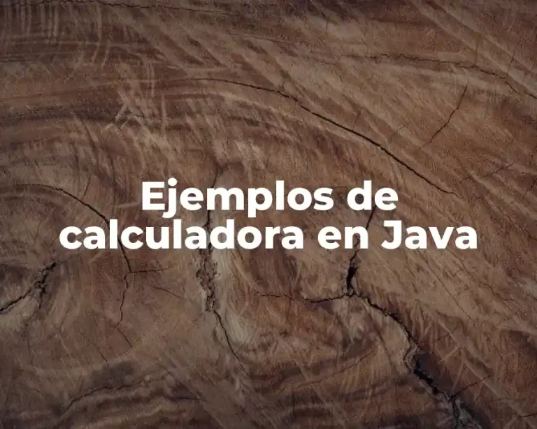 Ejemplos de calculadora en Java