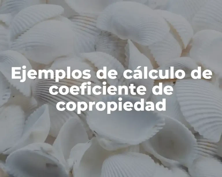 Ejemplos de cálculo de coeficiente de copropiedad