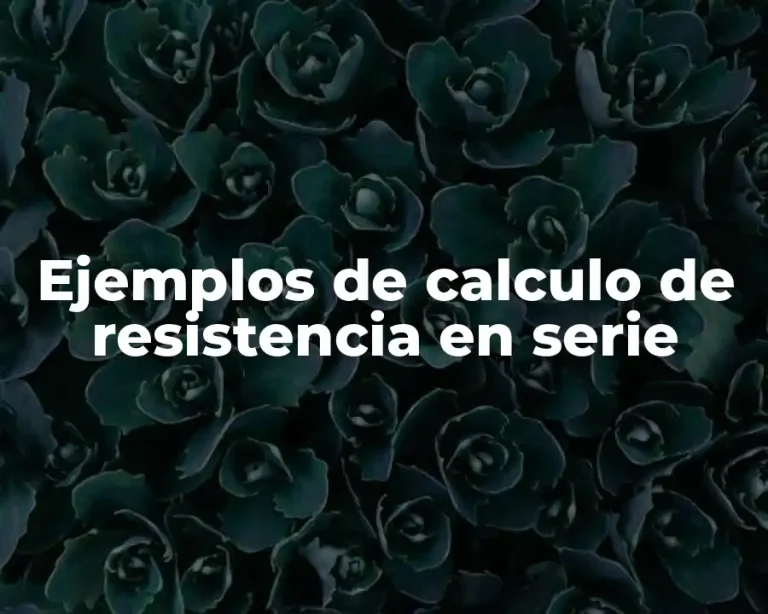 Ejemplos de calculo de resistencia en serie