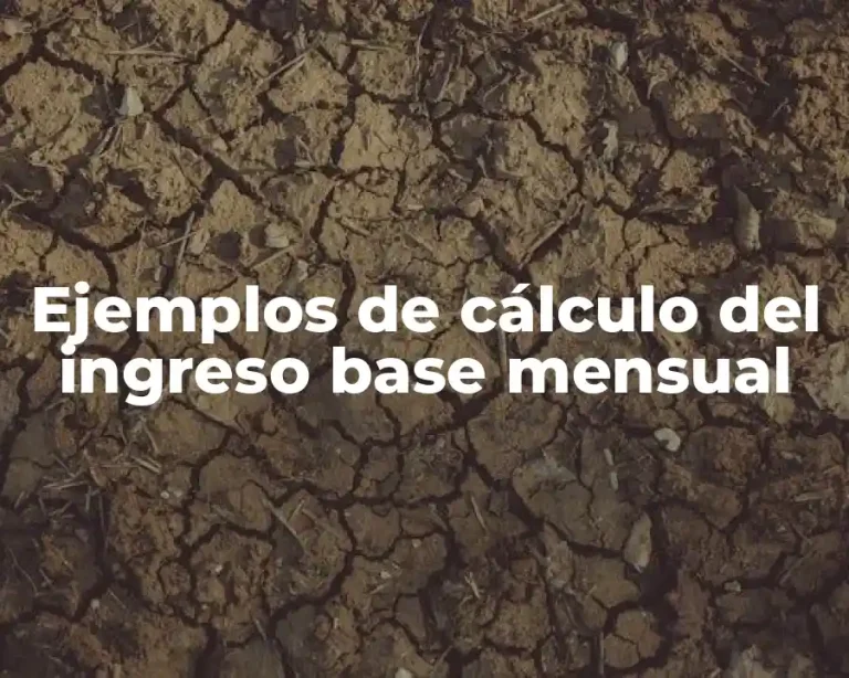 Ejemplos de cálculo del ingreso base mensual