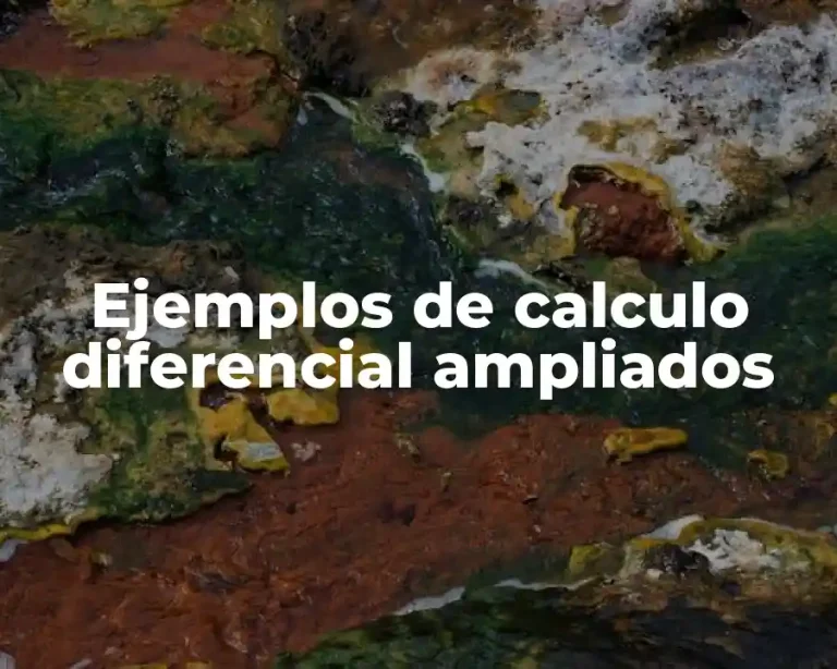Ejemplos de calculo diferencial ampliados
