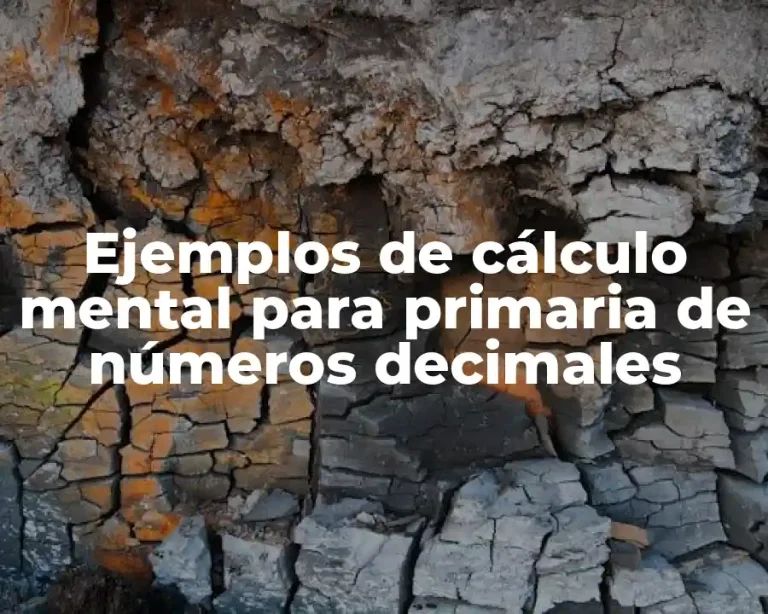 Ejemplos de cálculo mental para primaria de números decimales