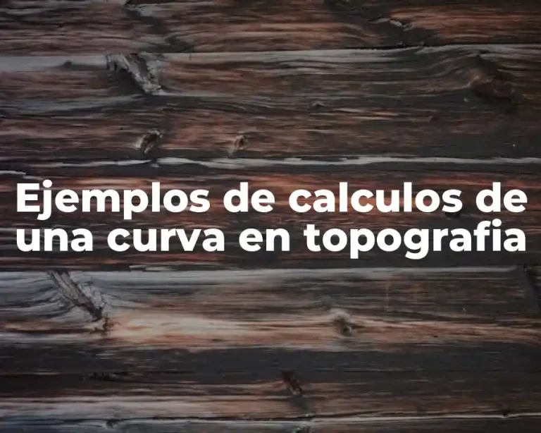Ejemplos de calculos de una curva en topografia